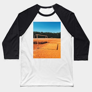 Two Goals on Sandy Soccer Field in Brazil Baseball T-Shirt